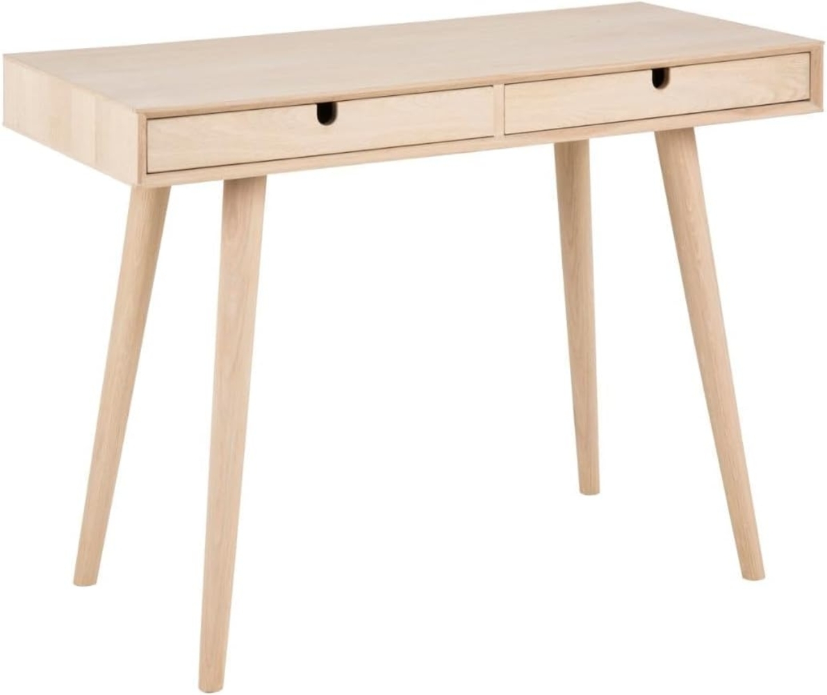 AC Design Furniture Lena Schreibtisch, B: 100 x T: 45 x H: 74 cm, Natur, Massiv/Furnier Eiche, 1 Stk. Bild 1