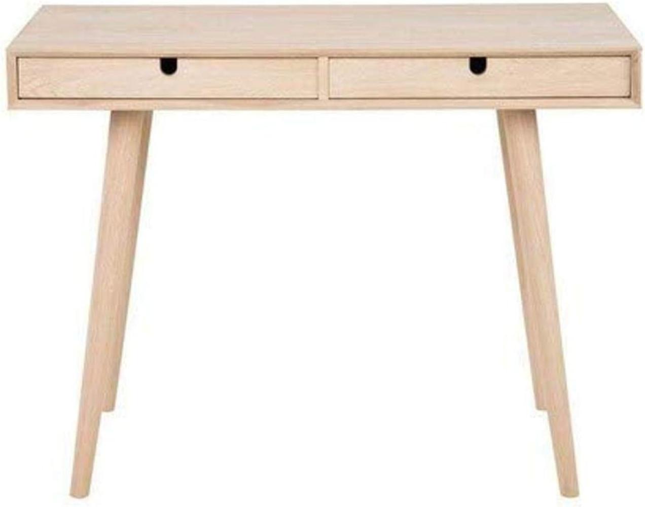 AC Design Furniture Lena Schreibtisch, B: 100 x T: 45 x H: 74 cm, Natur, Massiv/Furnier Eiche, 1 Stk. Bild 1