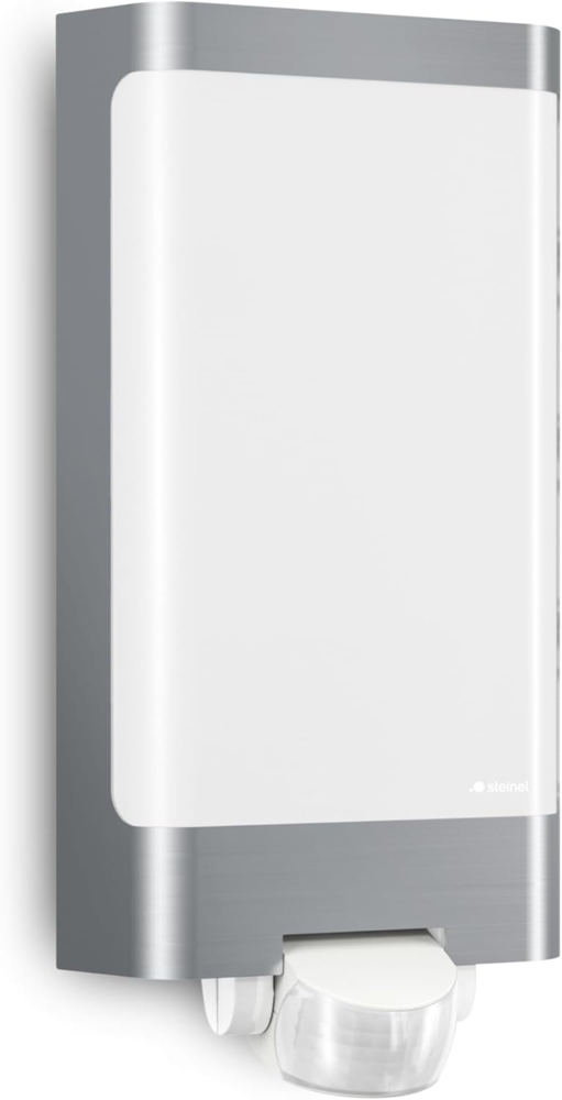 Steinel LED-Außenwandleuchte L 240 S, mit 180°-Bewegungsmelder, Edelstahlblende, 946 lm, 3000 K warmweiß, IP44 Bild 1