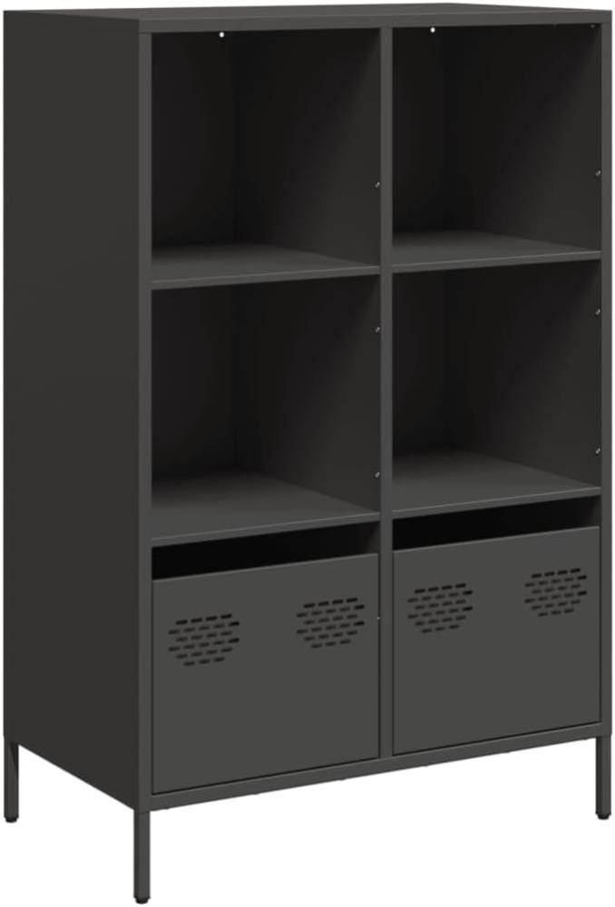 Highboard Schwarz 68x39x103,5 cm Stahl 851382 Bild 1