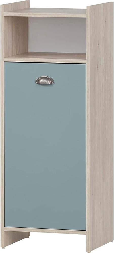 SCHILDMEYER Highboard Badschrank Badkommode Lindholm Sandeiche/Taubenblau H104cm Bild 1