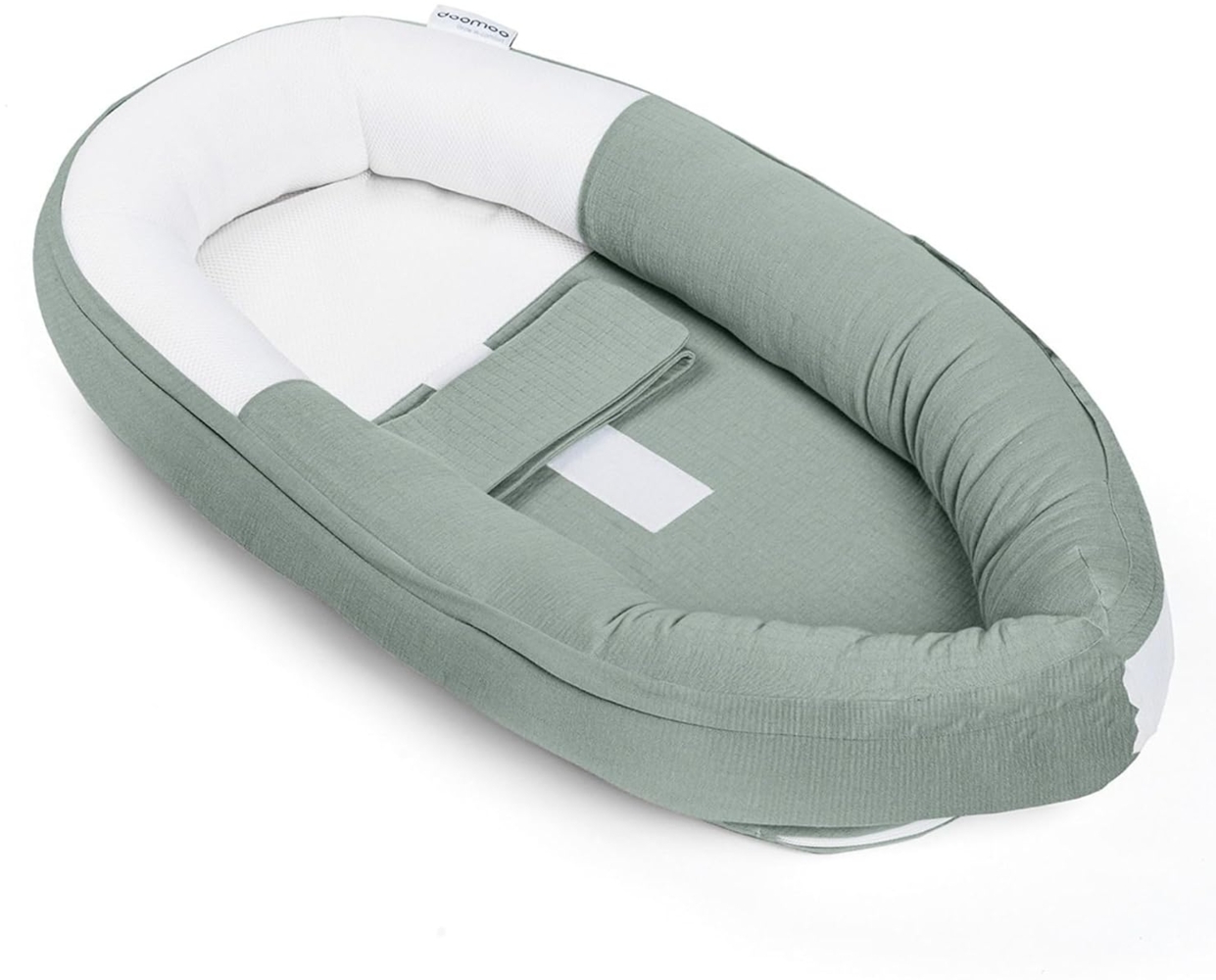Doomoo Cocoon Tetra Babynestchen Terracotta Grün hell Bild 1