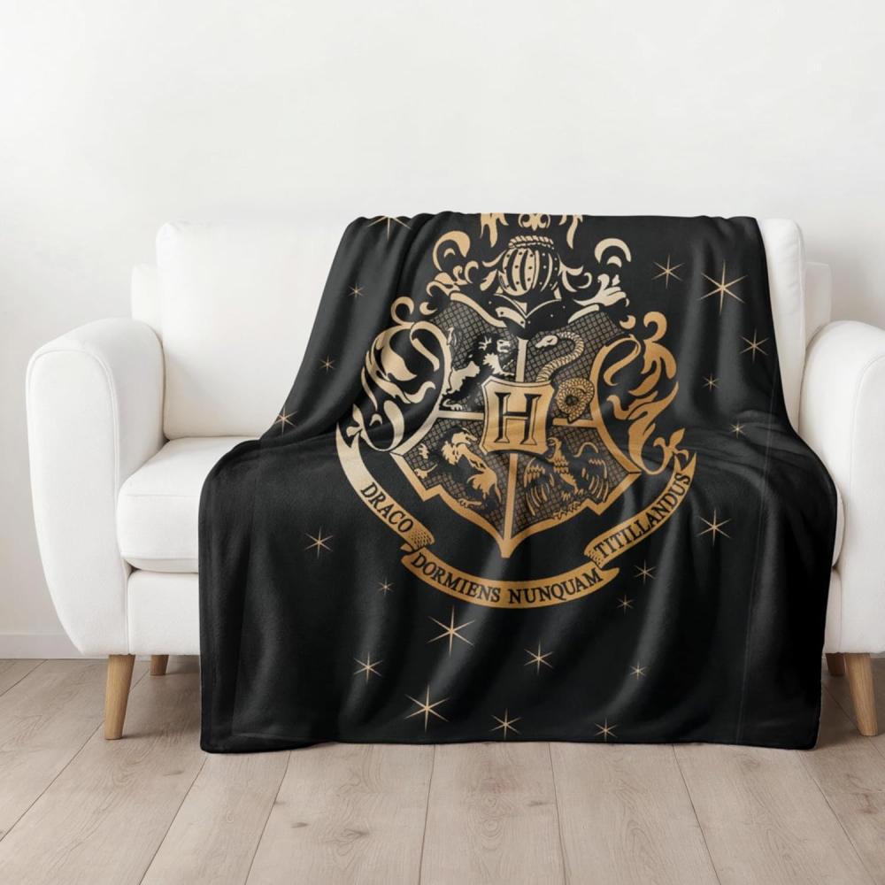 Wohndecke Harry Potter 150x200 cm, weich und kuschelig, Coral Fleece-Decke, MTOnlinehandel, Sofadecke passend zur Bettwäsche, Überwurf für Hogwarts Fans Bild 1