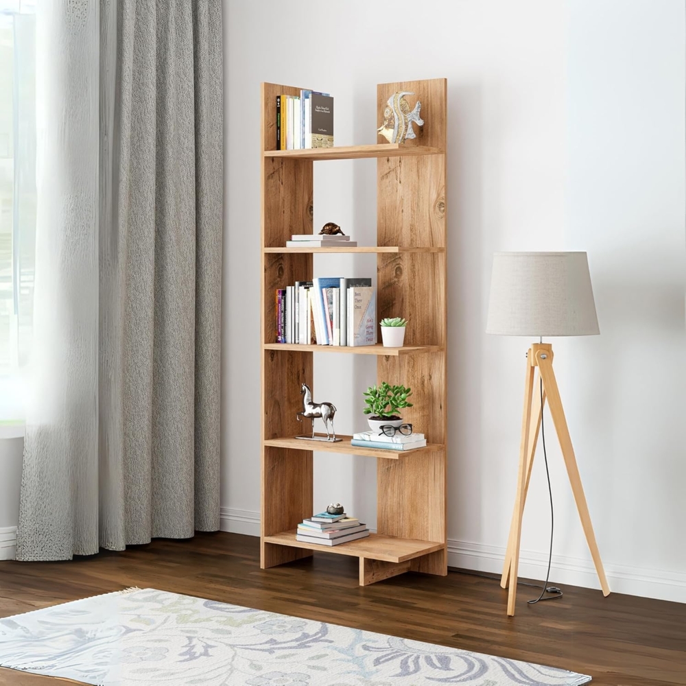 Bücherregal Vireftere 176x62x29 cm Holzoptik [en. casa] Bild 1