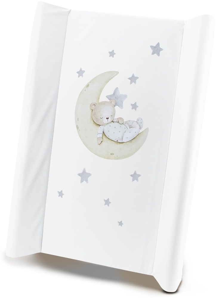 Wickelauflage 50x70 cm - abwaschbare Wickelunterlage mit Lineal - stabile Wickeltischauflage fürs Babybett - stark gepolstert, rutschfest, PVC - Wickelmatte in verschiedenen Designs Bild 1
