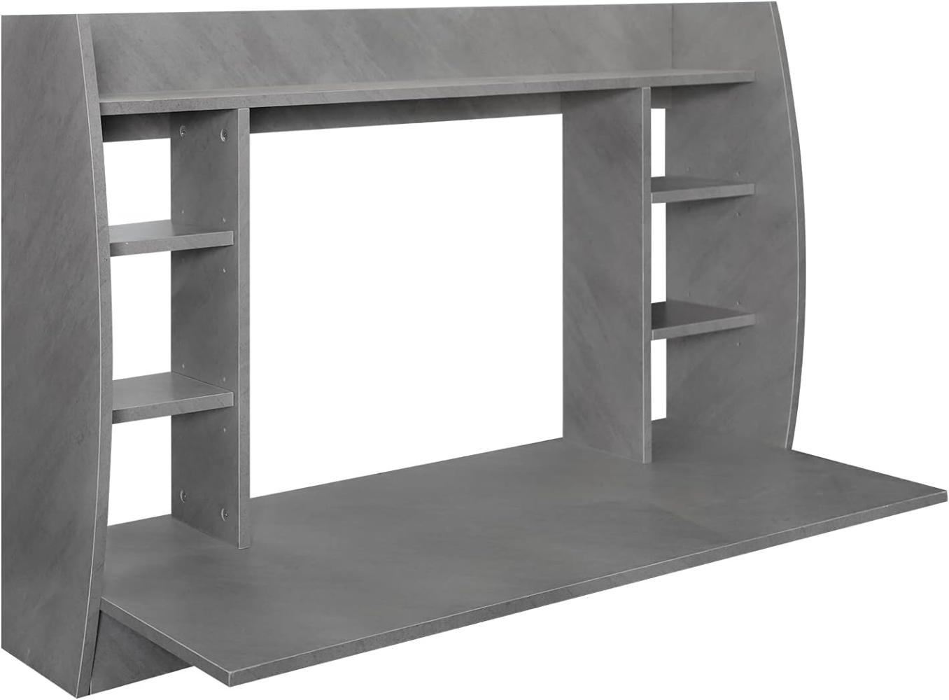 ML-DESIGN Schreibtisch Wanschreibtisch mit Regalelement und geräumigen Fächern für PC, Bürotisch Computertisch Wandschrank Wandtisch Arbeitstisch 110x75x48 c Bild 1