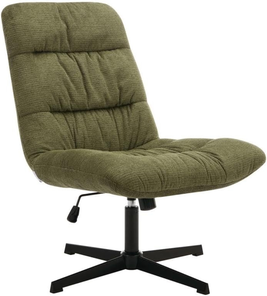 Vente-unique - Drehsessel - melierter Stoff - Grün - SELENDO Bild 1