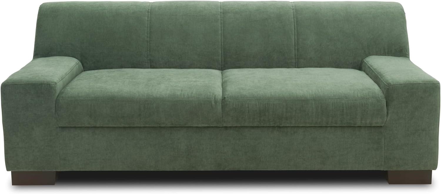 DOMO. collection Norma Sofa / 2er fest / Größe 194 x 85 x 74 cm (BxTxH) / Bezug Polyester grün Bild 1