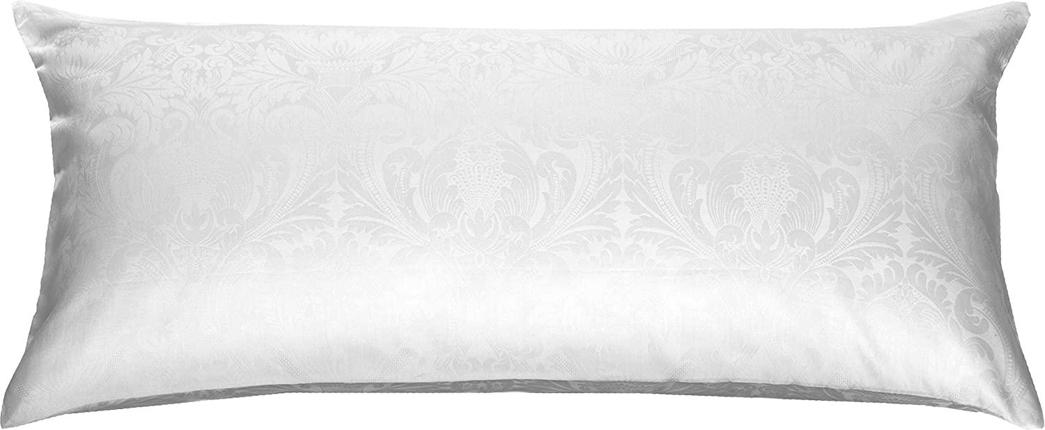 Bettwaesche-mit-Stil Mako-Satin Damast Bettwäsche Ornament weiß Kissen 40x80 Bild 1