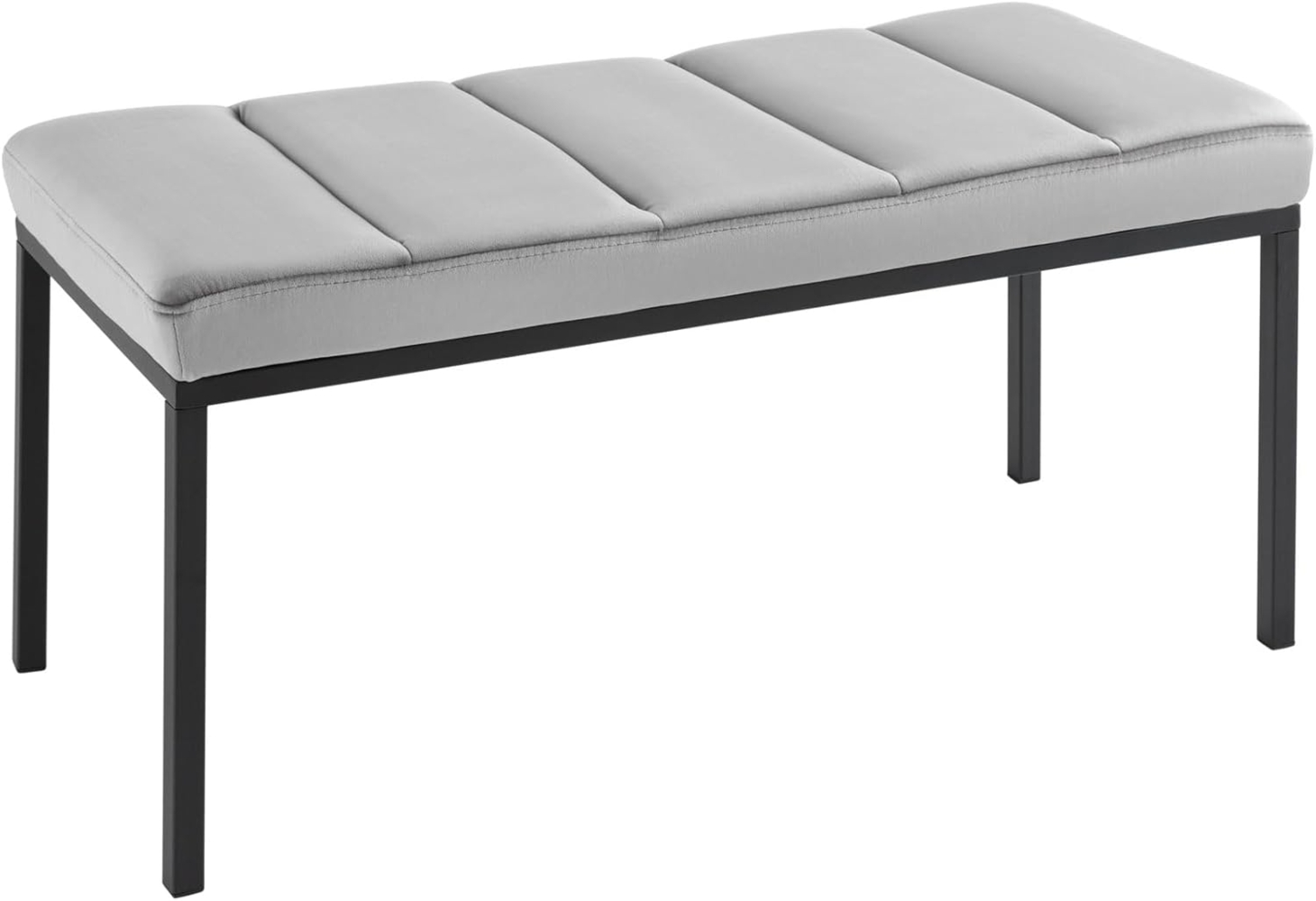 riess-ambiente Sitzbank PETIT BEAUTÉ 80cm grau / schwarz (Einzelartikel, 1-St), Wohnzimmer · Samt · Metall · Flur · Küche · Polster · Schlafzimmer Bild 1