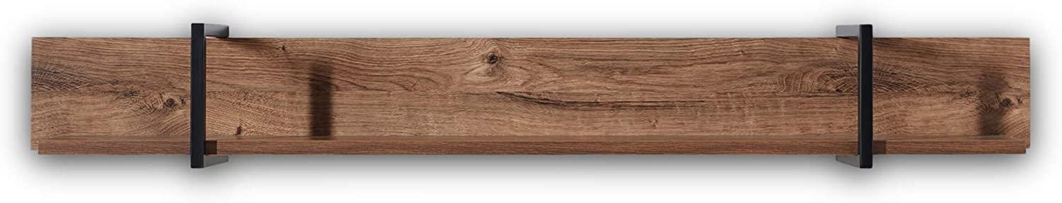 Stella Trading MEDIANA Wandboard (lang) in Haveleiche Cognac Optik - hochwertiges & vielseitig einsetzbares Wandregal - 160 x 22 x 22 cm (B/H/T) Bild 1
