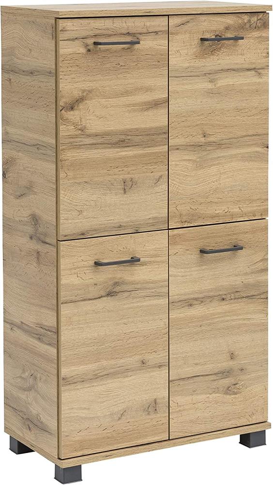 Schildmeyer Nora Highboard 144971, Eiche Landhaus Dekor, 60 x 32,6 x 117 cm (B/T/H) Bild 1