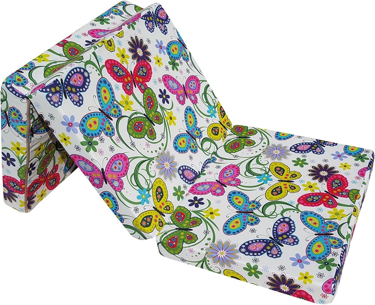 Natalia Spzoo Faltmatratze Klappmatratze 198 x 80 x 10 cm Bunt (Garden-70% Cotton 30% Polyester.) Bild 1