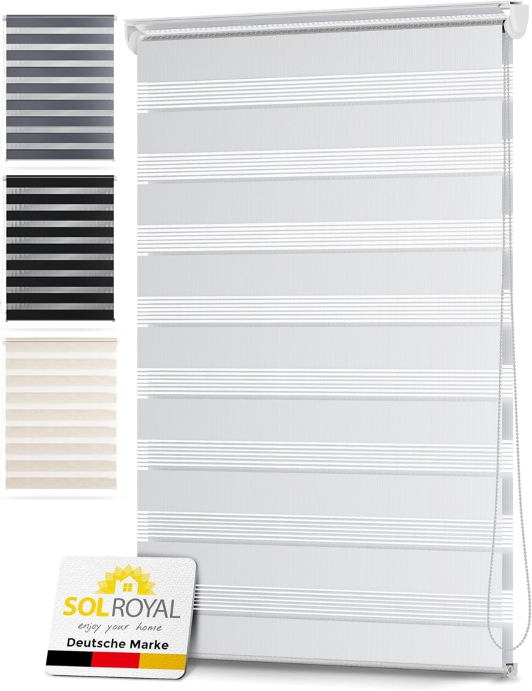 Sol Royal Doppelrollo SolDecor DL2 Weiß, 220 x 60 x 4 cm Bild 1