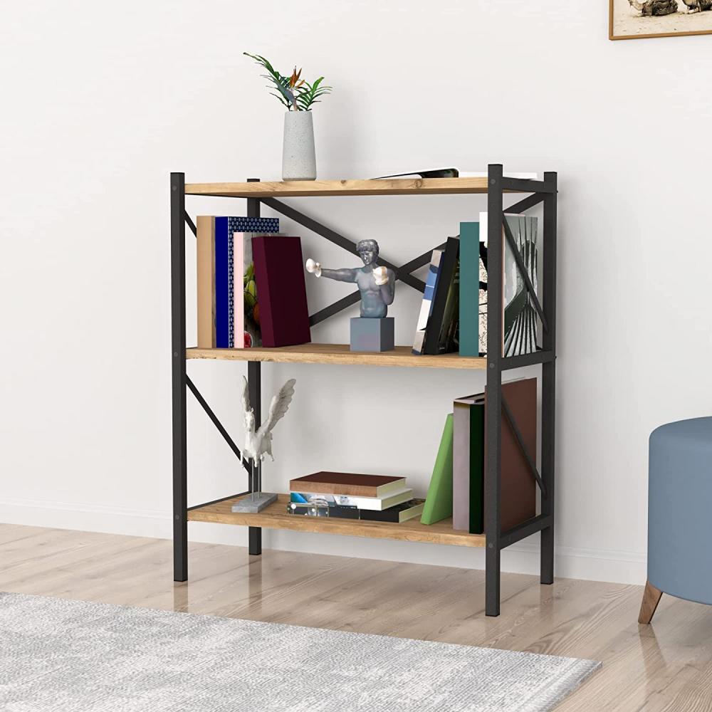 Bücherregal Vanylven 85x66x34cm Eiche [en. casa] Bild 1