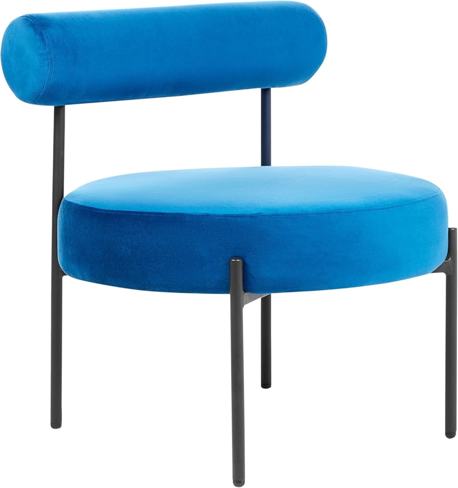 Sessel ALPHA Samtstoff Marineblau Bild 1