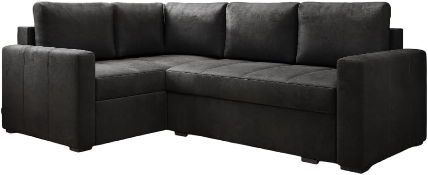 Designer Sofa Cortino mit Schlaffunktion und Stauraum Samt Anthrazit Links Bild 1