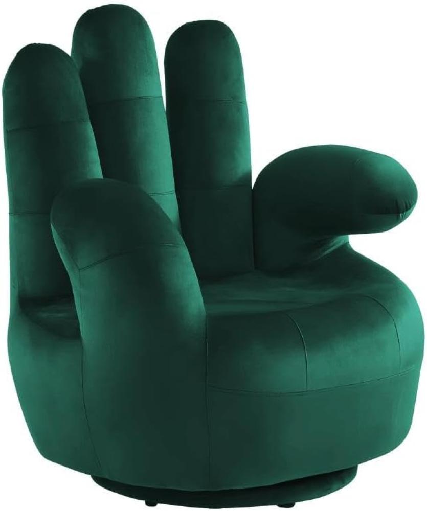 Fingersessel Samt CATCHY - Drehbar - Tannengrün Bild 1
