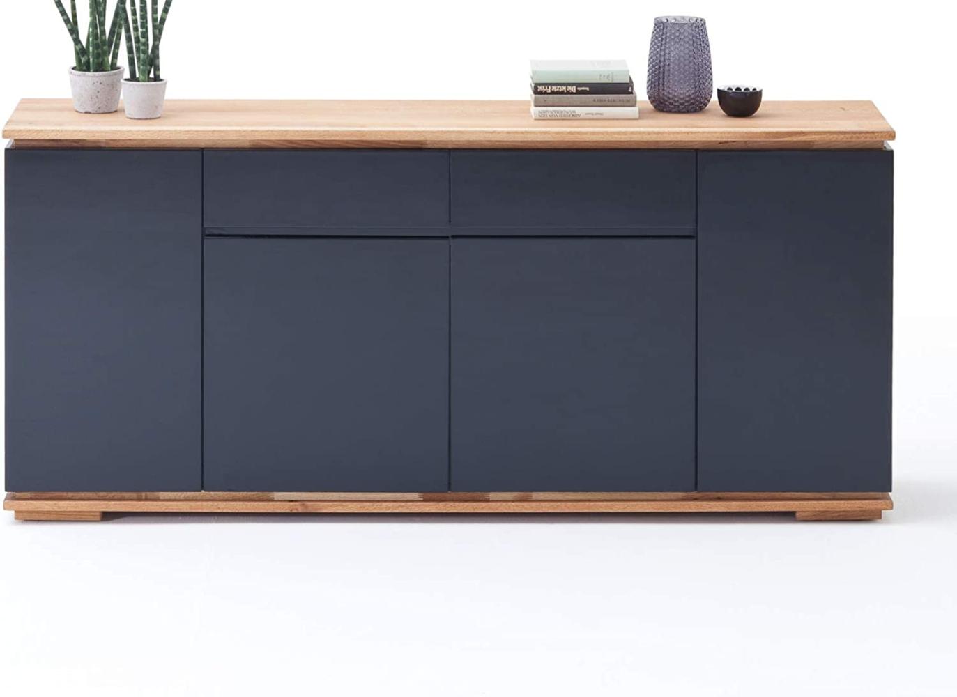 Chiaro Sideboard II - Schwarz Hochglanz Asteiche massiv Bild 1