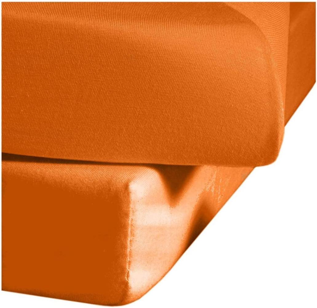 fleuresse Single Jersey Spannbettlaken Jenny C 120x200 cm Orange Bild 1