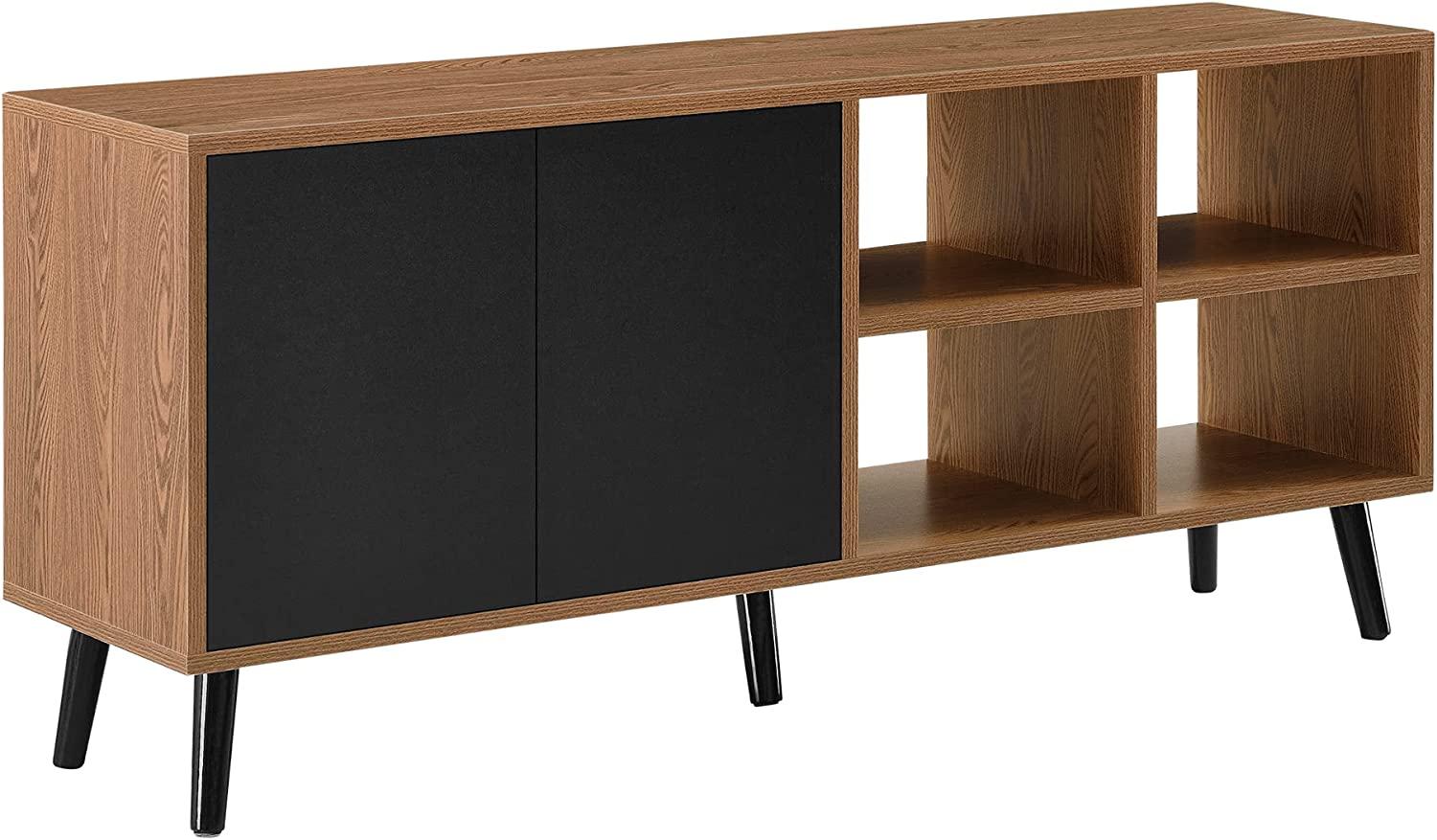 Sideboard Gnesta 120x30x53cm Dunkler Holzton/Schwarz en. casa Bild 1