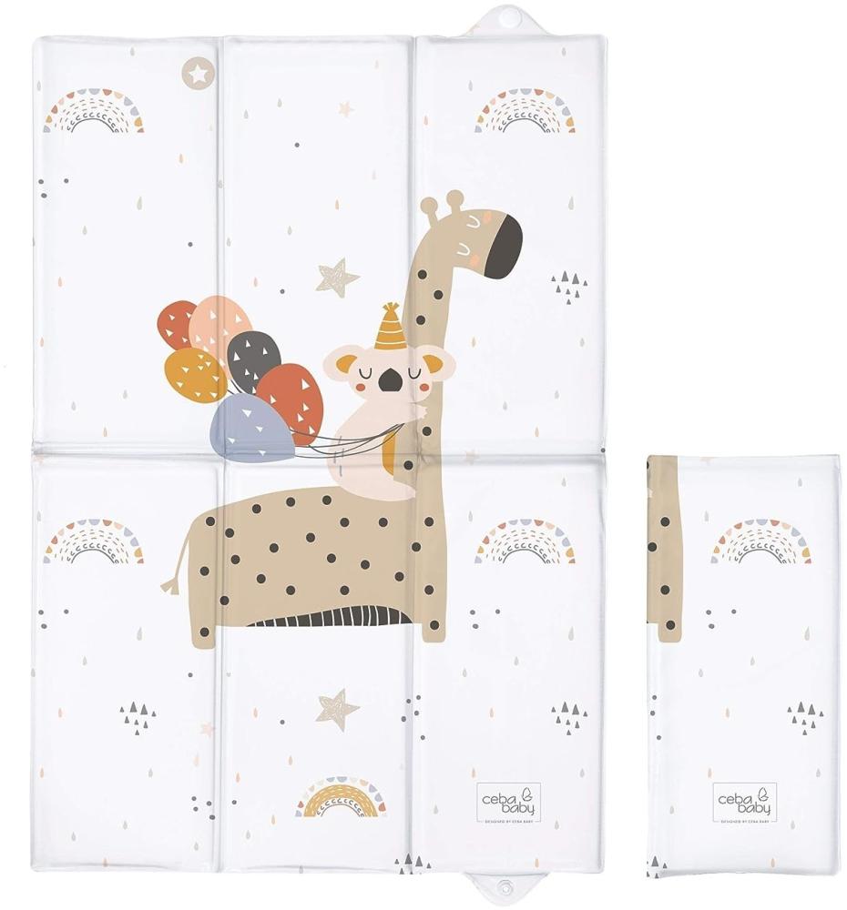 Ceba Baby Tragbare Baby Wickelauflage Wickelunterlage für Unterwegs waschbar 60x40 cm - Giraffe Bild 1