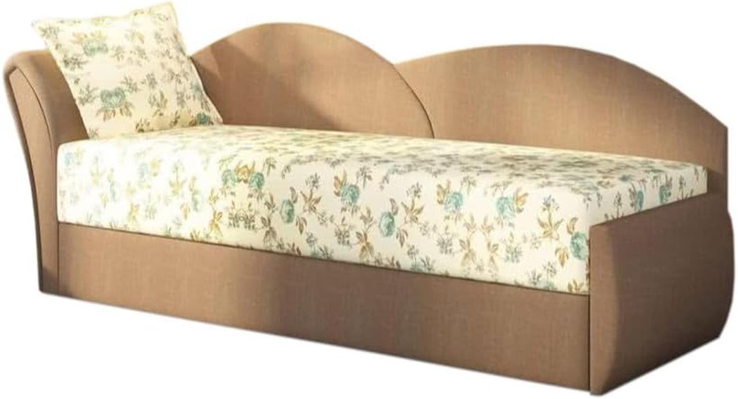 Ausziehbares Sofa RICCARDO, 200 x 80 x 75, schwarz + rosa (alova04/alova76), link Bild 1