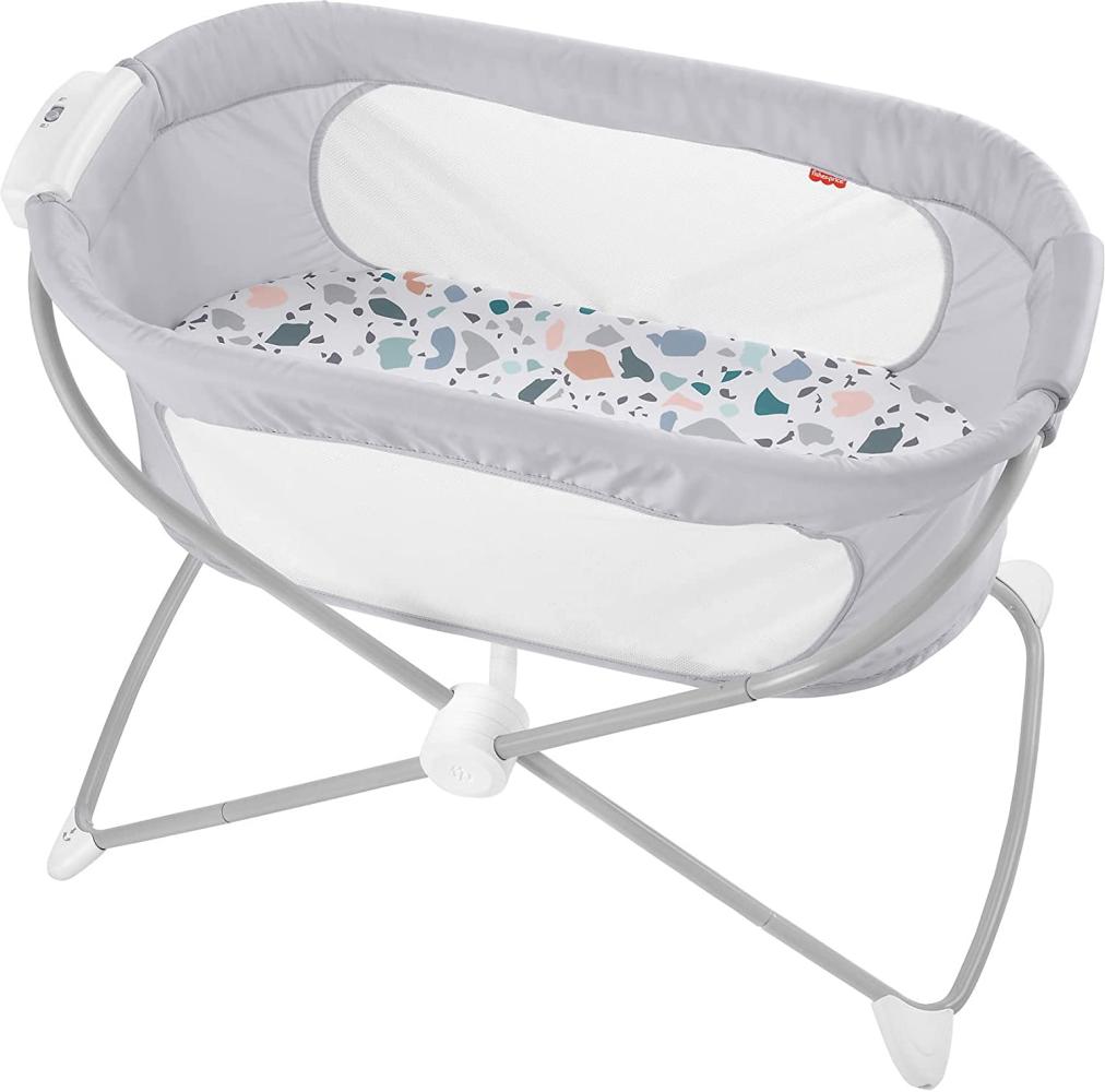 Fisher-Price GVG95 - 3-in-1 Zusammenklappbares Beistellbettchen – Tragbare Wiege, Reisebett für Neugeborene und Säuglinge Bild 1