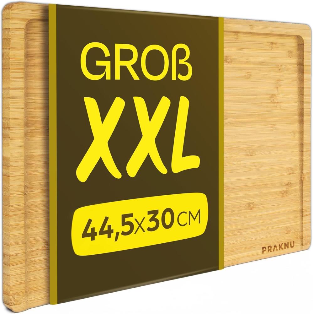 Praknu Schneidebrett Schneidebrett XXL aus Holz, Bambus, (kein Set, 1-St), benutzbar Bild 1