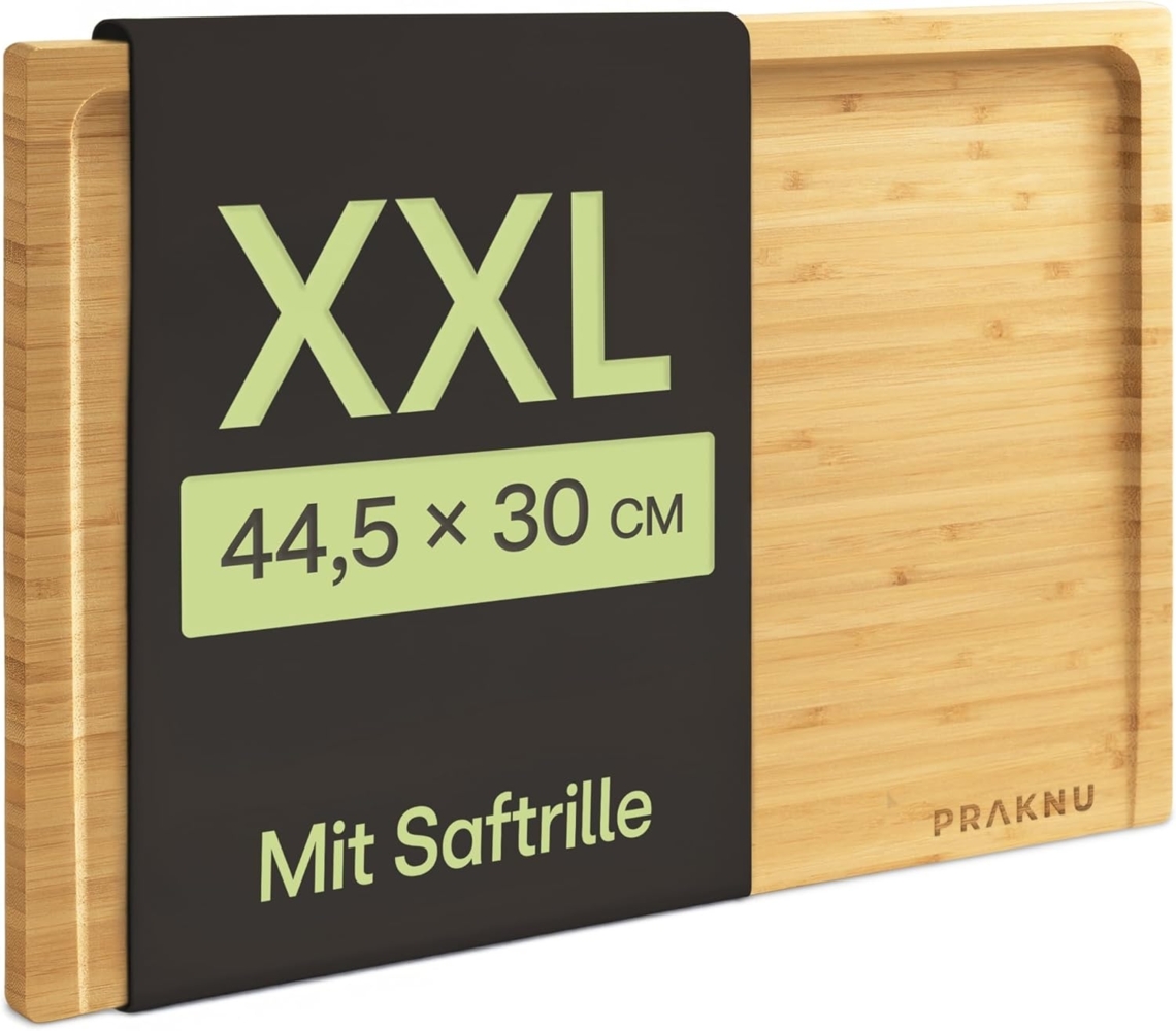 Praknu Schneidebrett XXL Schneidebrett aus Bambus Holz - Extra Groß, Bambus, (kein Set, 1-St), langlebig Bild 1