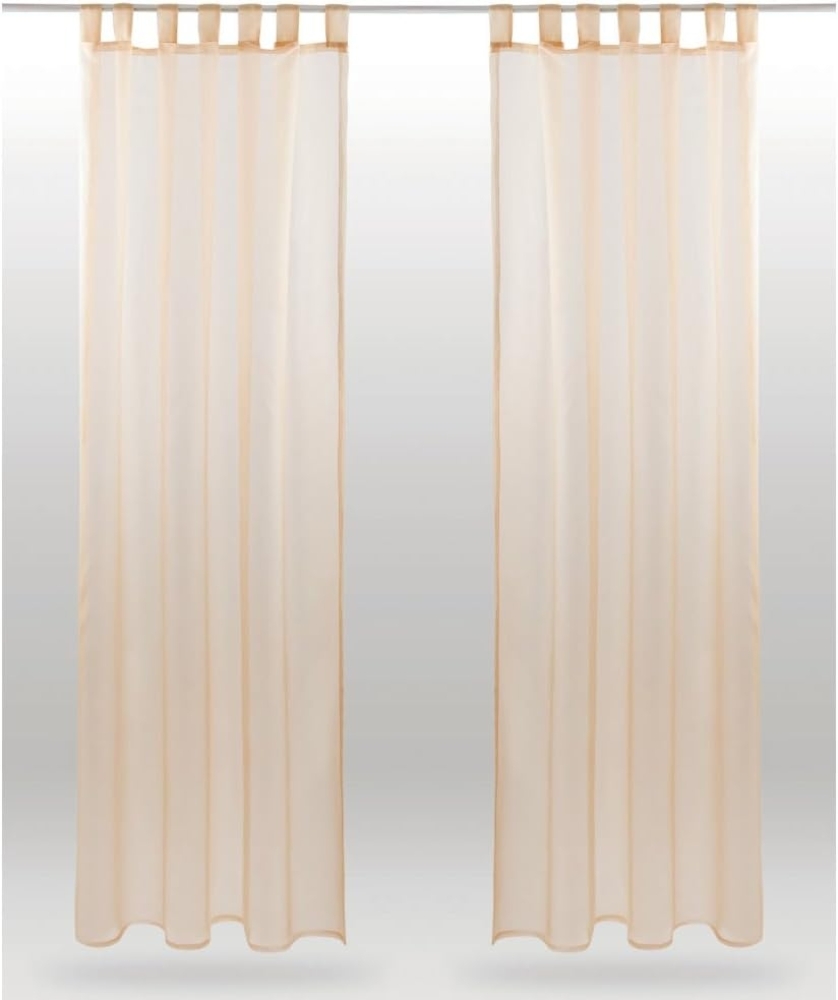 Bestlivings Vorhang, Schlaufen (2 St), transparent, Voile, Gardinenset "Transparent", 2 Schlaufenschals Bild 1