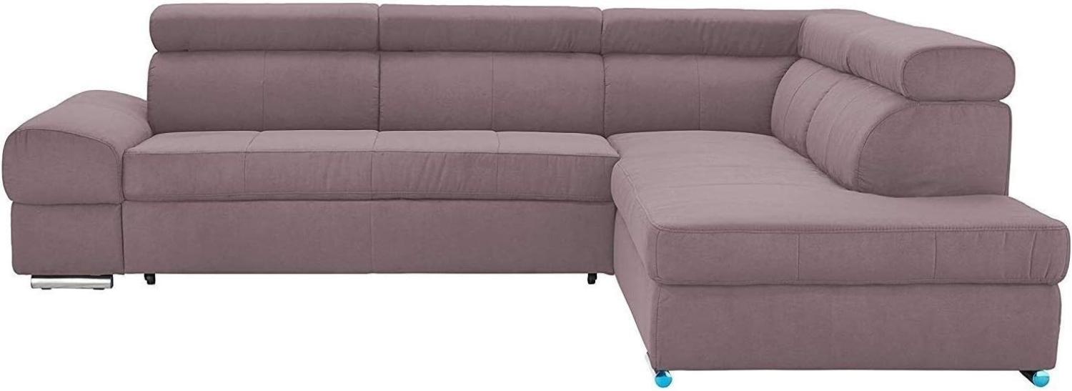 Cavadore Ecksofa Brady mit Ottomane rechts / Polsterecke im modernen Design / inkl. Kopfteilverstellung / 270 x 79-93 x 215 / Mikrofaser Anthrazit Bild 1