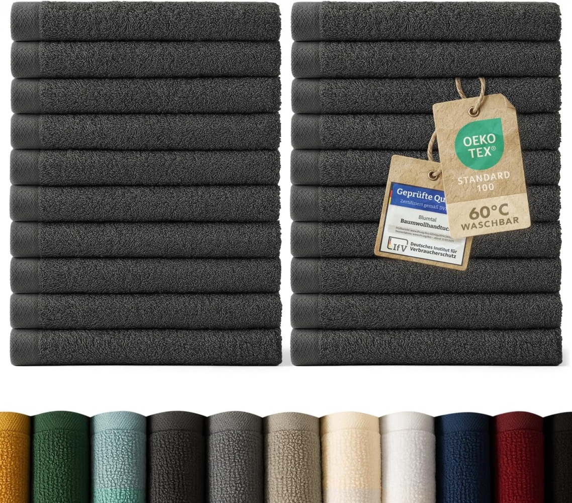 Blumtal Gästehandtücher 30x30cm - weich und saugstark, Frottee (24-St), 12er und 24er Set, 100% Baumwolle Bild 1