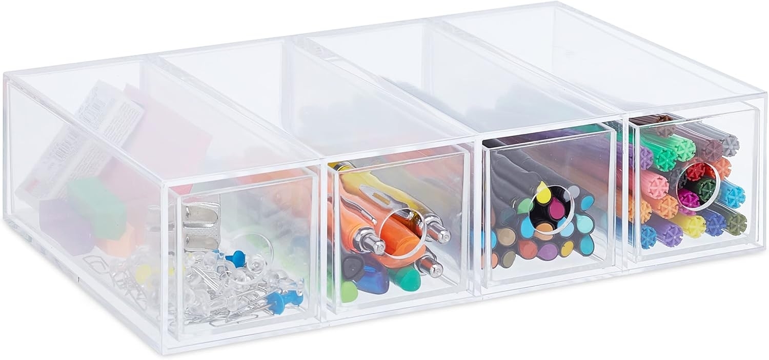 relaxdays Schubladenbox Kleine Schubladenbox aus Kunststoff Bild 1