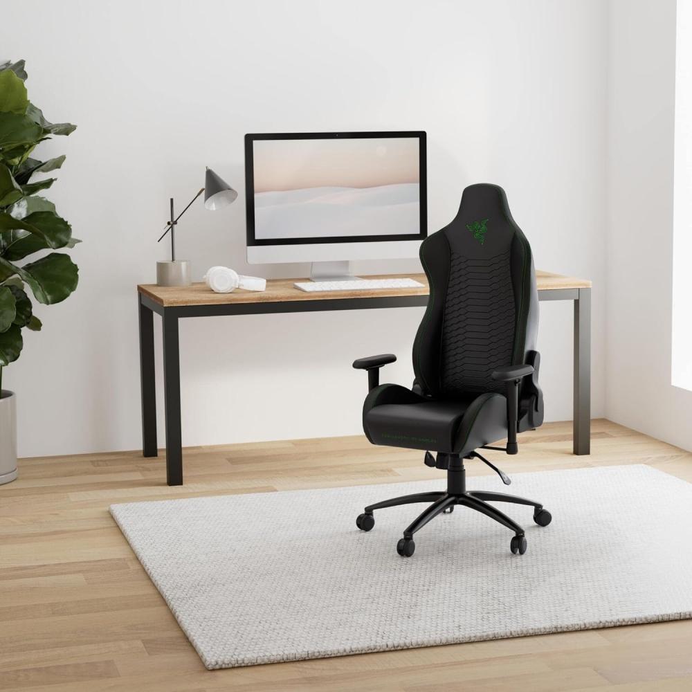 Razer Iskur X - Ergonomischer Gaming Stuhl (Schreibtischstuhl / Bürostuhl, Ergonomisches Design, Mehrlagiges Kunstleder, Polster aus hoch verdichtetem Schaumstoff) Schwarz - Grün Bild 1