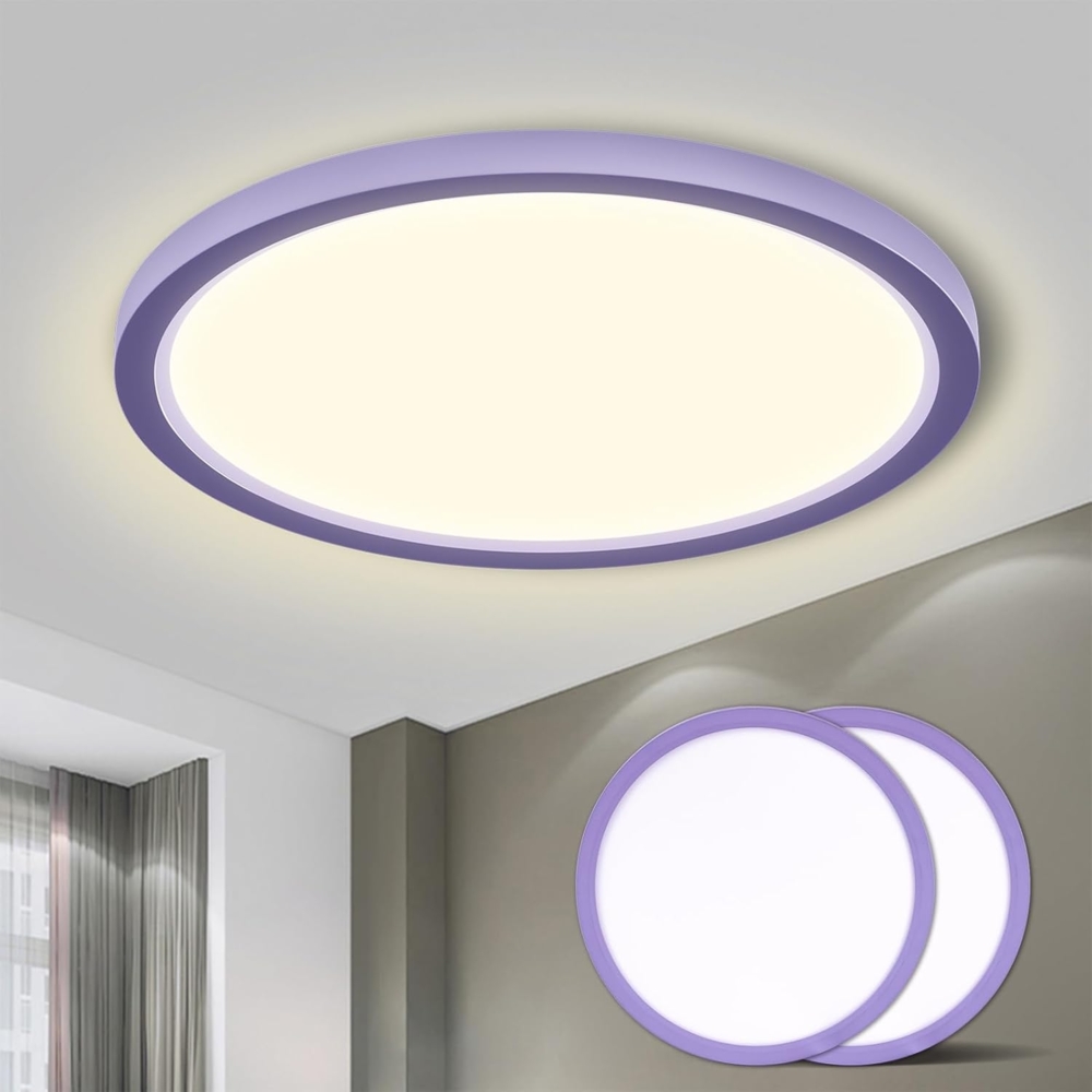 LQWELL® Deckenleuchte LED Deckenlampe, IP44 Wasserfest Badlampe Rund Flach 23W 4000K 2600LM Modern Schlicht Lampe Dünn für Wohnzimmer Badezimmer Schlafzimmer Küche Balkon Keller Büro, 300 * 25mm Bild 1