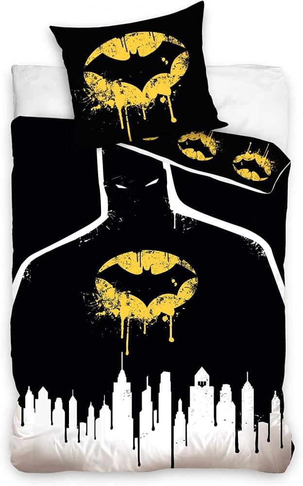 bettbezug Batman 200x140 cm Baumwolle schwarz Bild 1