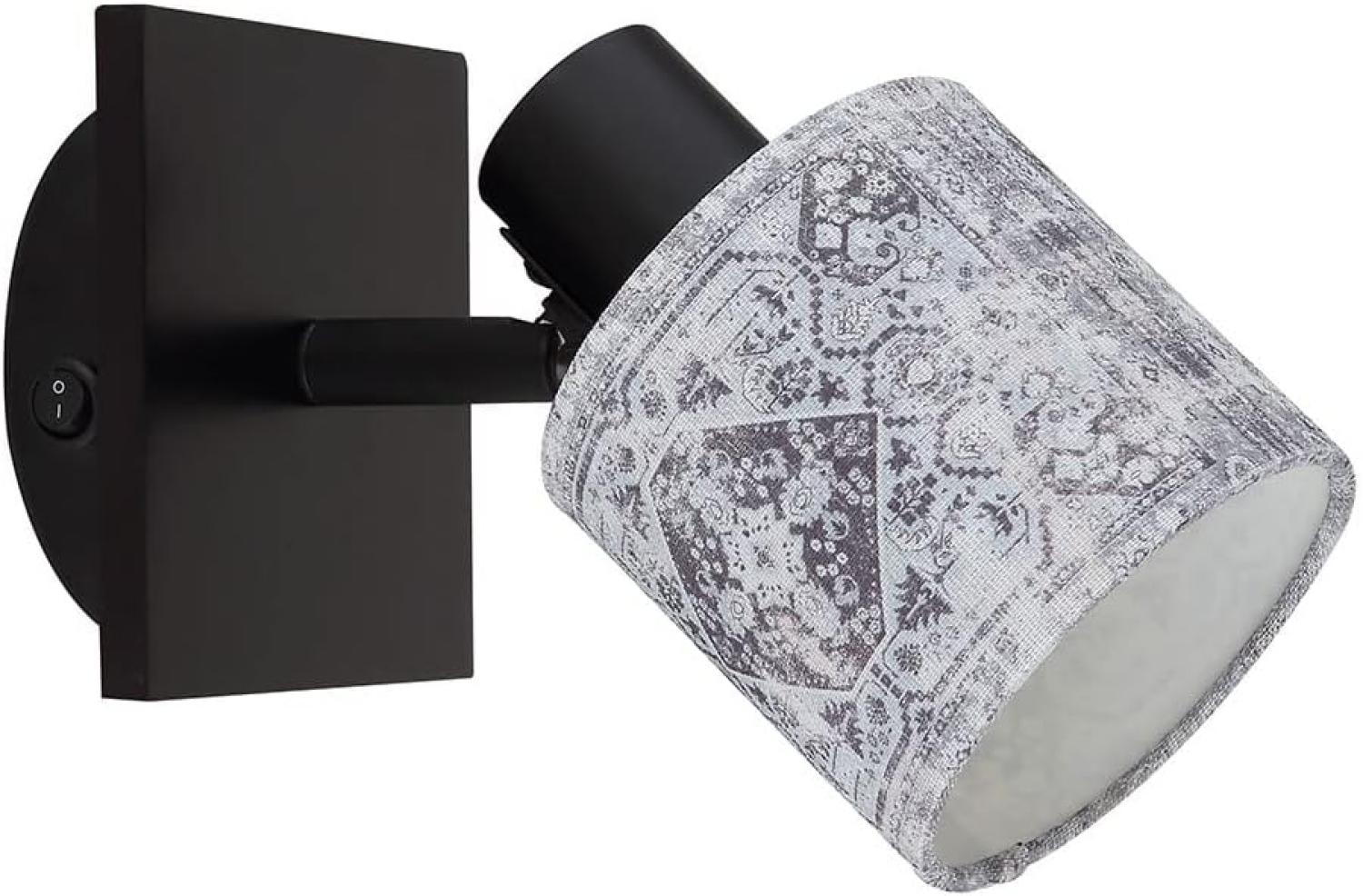 Wandleuchte, Metall, Textil, Spot verstellbar Bild 1