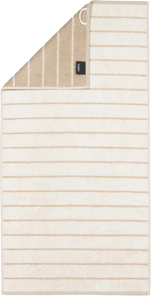 CAWÖ Gästetuch - C Balance, 30x50 cm, Walkfrottier, Baumwolle, Streifen Natur Bild 1