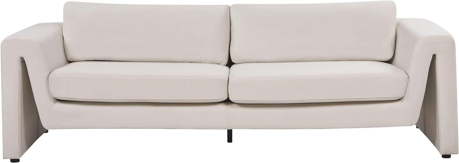 3-Sitzer Sofa Samtstoff hellbeige MAUNU Bild 1