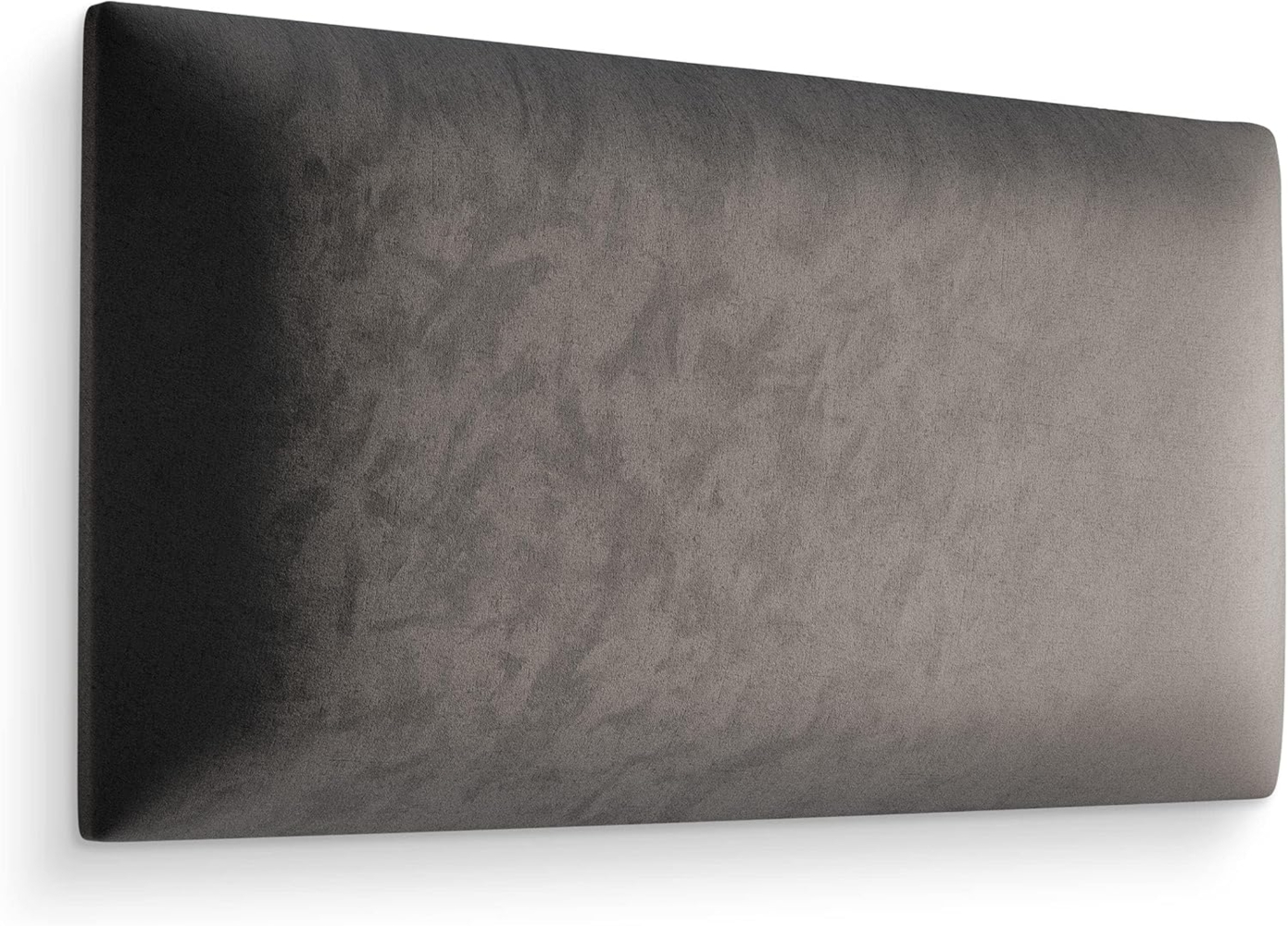 Muralo Samt Wandkissen Stoff Polsterpaneel Schlafzimmer Wohnzimmer Bett Wandpolster Bettkopfteil Lendekissen Modern Luxus Gepolstert Polster Paneel (Graphit, 60x30 cm) Bild 1