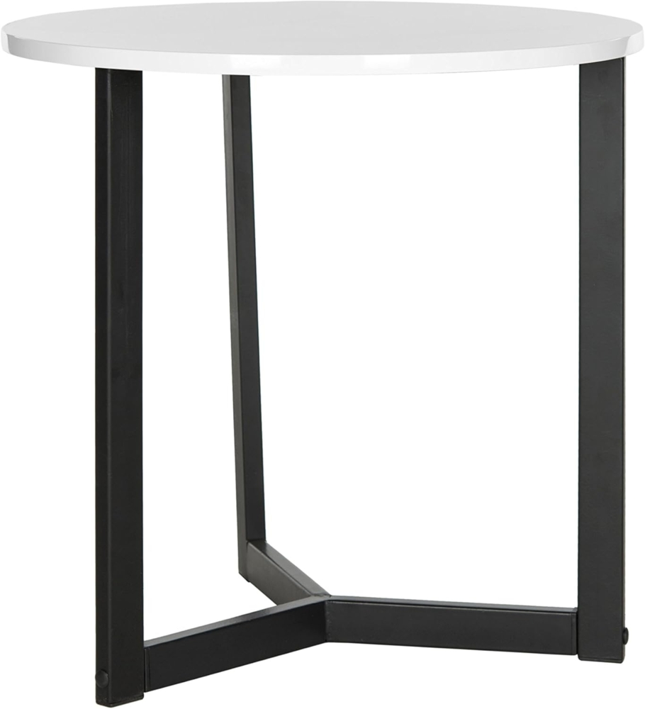 Safavieh Lackierter Beistelltisch, Metall, weiß/schwarz, 57 x 57 x 57.91 cm Bild 1