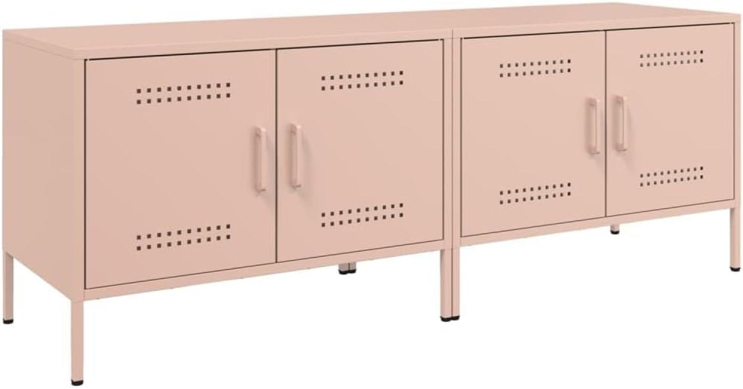 TV-Schränke 2 Stk. Rosa 68x39x50,5 cm Stahl 842937 Bild 1