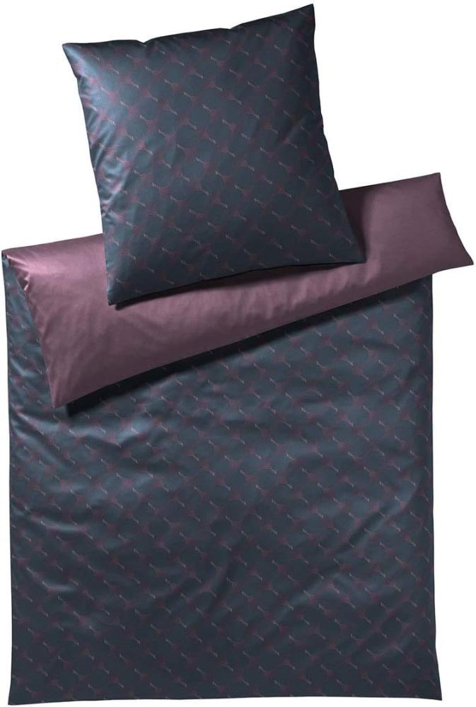 JOOP! 'Cornflower Double' Kissenbezug, Mako-Satin, Midnight Purple, 80 x 80 cm Bild 1