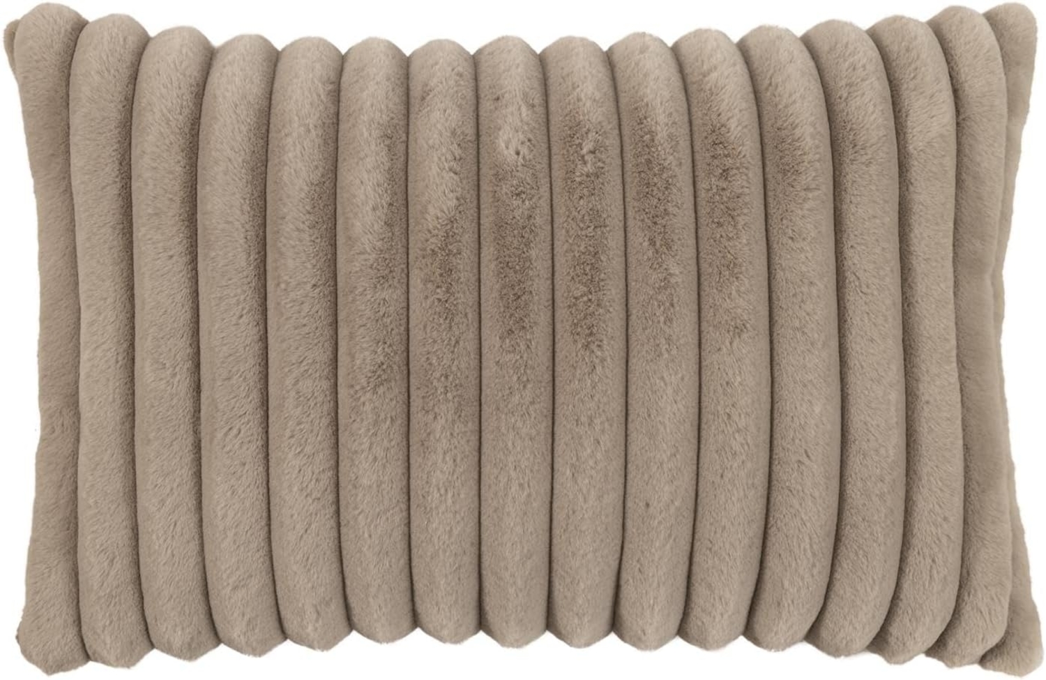 MAGMA Kissenhülle RAYA Fellimitat Streifen Look taupe ca. 40x60 cm Bild 1