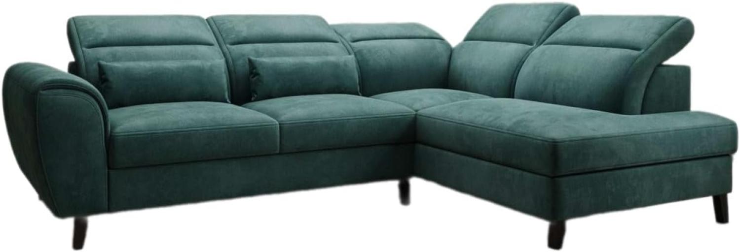 Designer Sofa Nobile mit verstellbarer Rückenlehne Samt Grün Rechts Bild 1