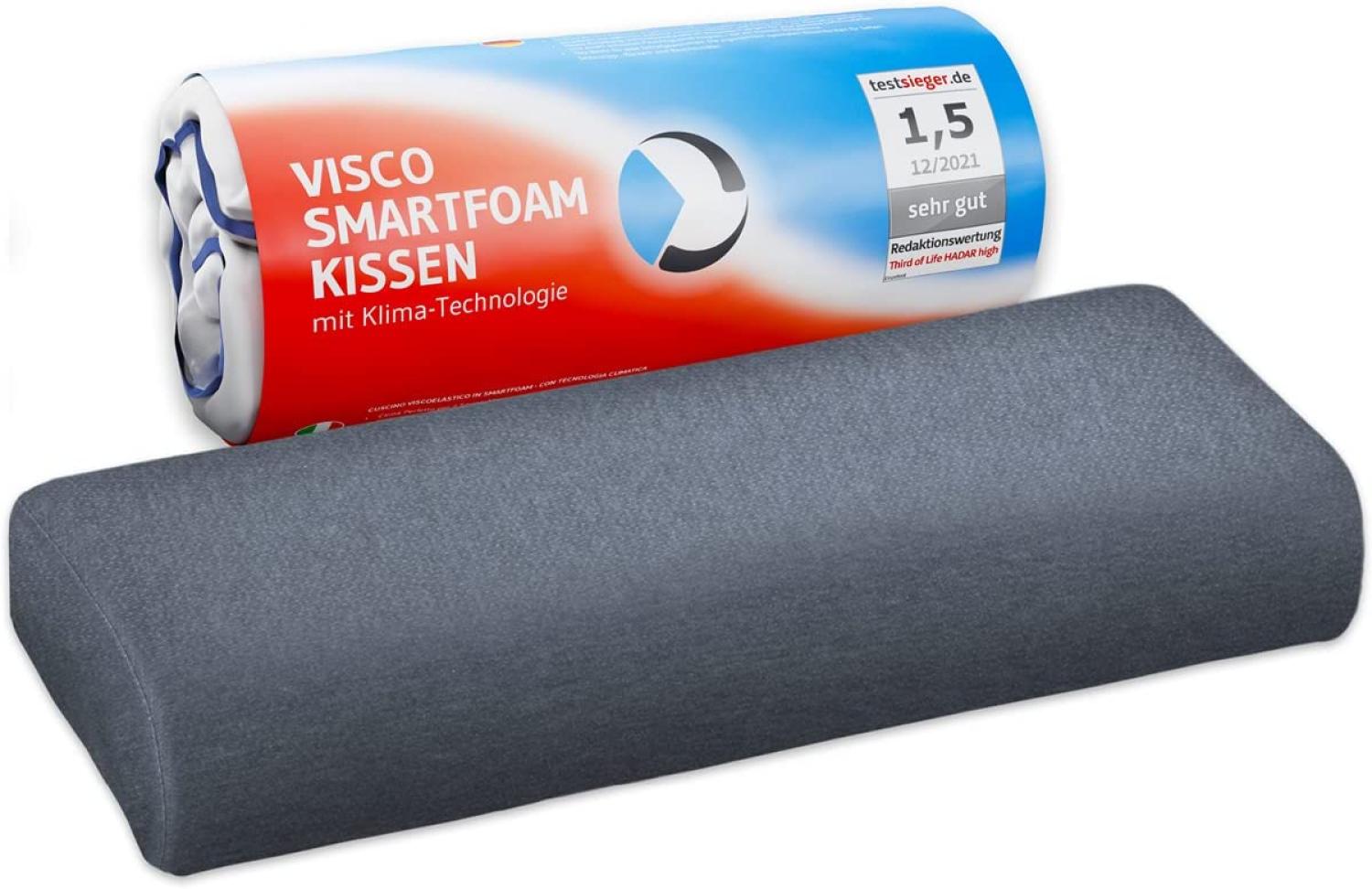 Nackenstützkissen HADAR QuickDry aus Visco Schaum, höhenverstellbar und ergonomisch, passt in 40 x 80 cm Bezug Bild 1