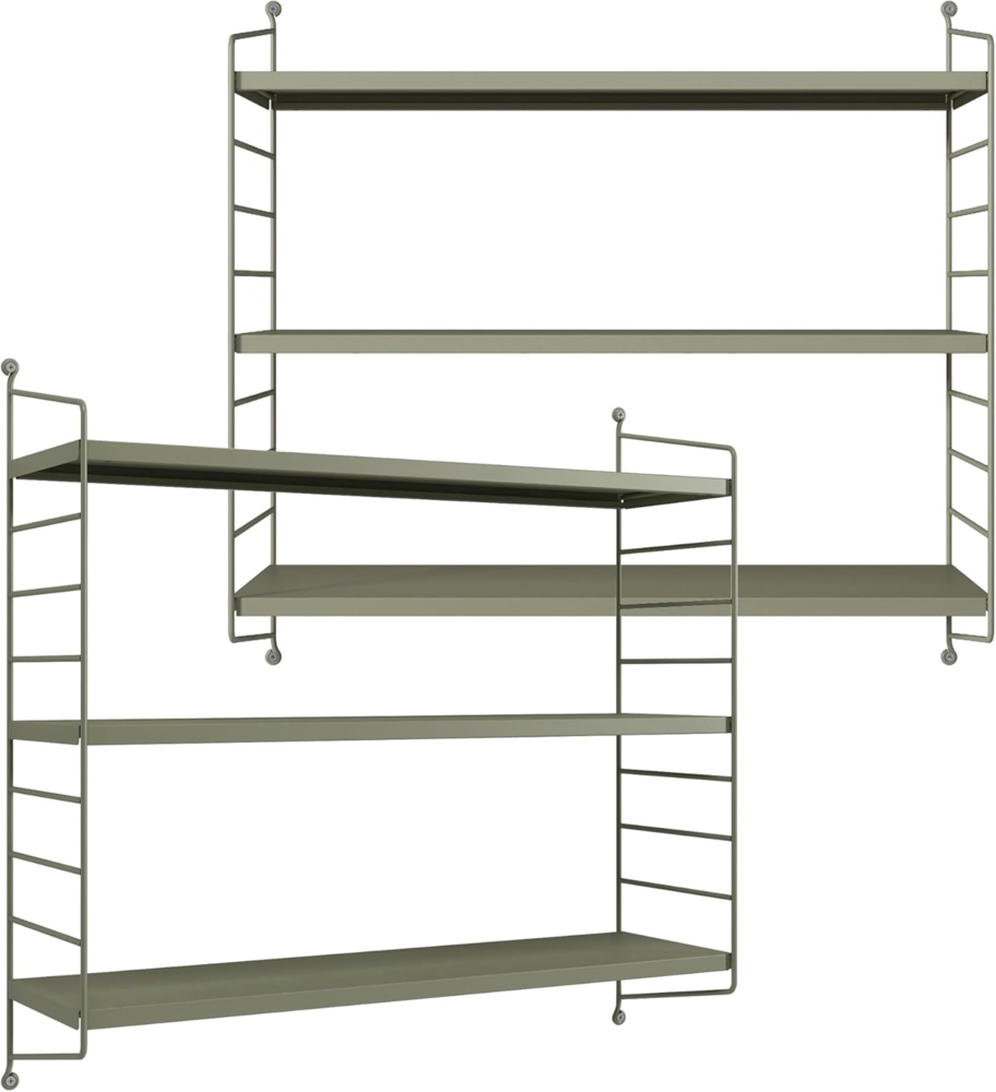 Modulares Wandregal Strängnäs 2er Set Kamelfarben [en. casa] Bild 1