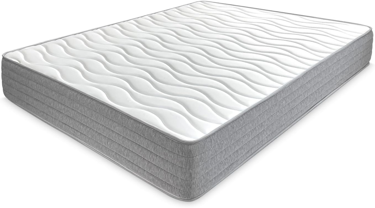 amuéblate Online - Matratze 140x190 cm, viskoelastisch, Aris mit Winter-/Sommerseite, ergonomisch, optimaler Komfort und Härte, hygienisch und atmungsaktiv, Dicke 25 cm Bild 1