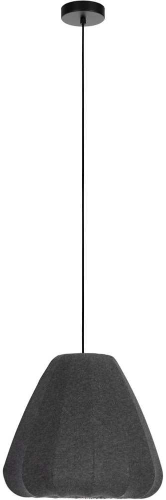Eglo 43973 Hängeleuchte BARLASTON Stahl schwarz, Textil grau E27 1X40W H:110cm Ø35cm dimmbar Bild 1